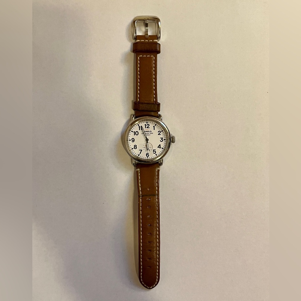 Shinola 41mm Runwell Quartz Watch - Tan